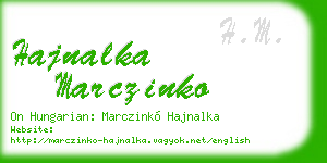 hajnalka marczinko business card